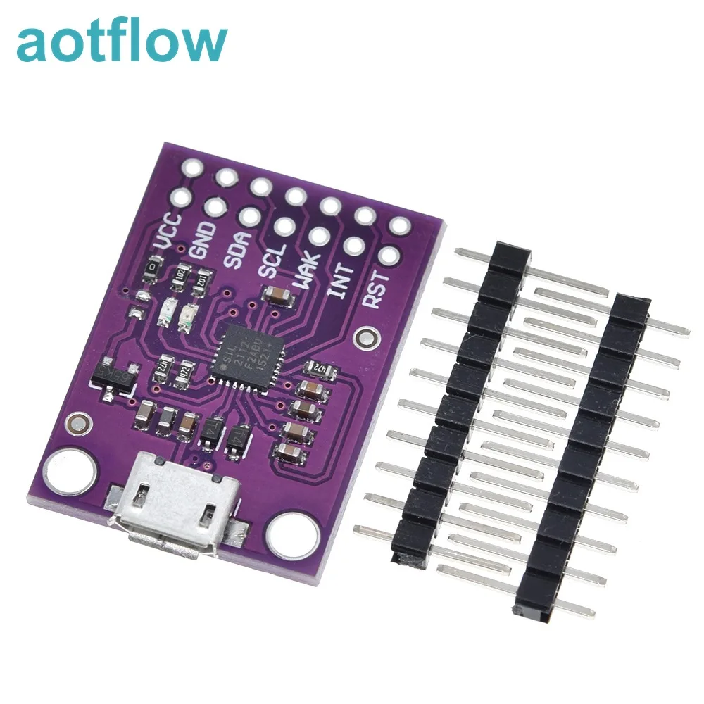 CP2112 плата отладки USB к SMBus I2C коммуникационный модуль 2 0 MicroUSB 2112 оценочный комплект