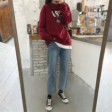 Джинсы женские с высокой талией джинсы женские с высокой талией Стрейчевые джинсы женские потертые джинсы свободные прямые брюки расклешенные джинсы