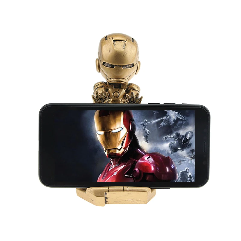 Мультяшная подставка для смартфона держатель Железный человек супер герой Мститель держатель мобильного телефона настольная подставка для IPhone Xiaomi samsung huawei
