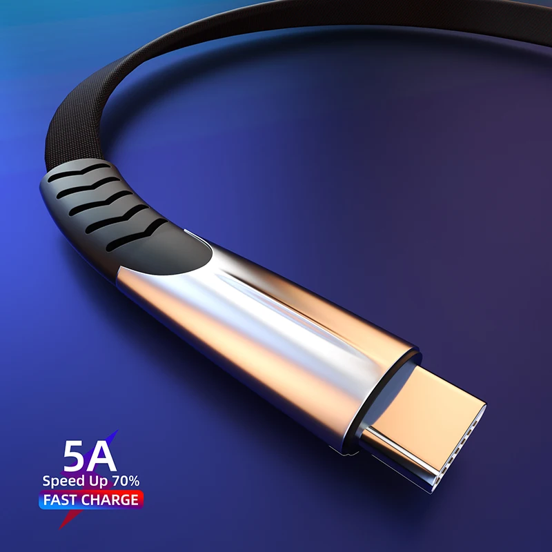 

USB C Cable 5A USB Type C Cable 2M Fast Charge For Samsung Galaxy S10 Huawei P30 Pro For Xiaomi Redmi Note7 USB-C Type-C Cable