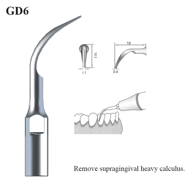 Dental Ultrasonic Scaler Tip Scaling Periodontics Endodontics Dentists Multifunction Endo Perio Scaling Tips Dental Instrument GD6