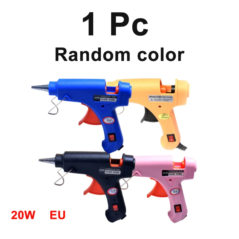1pc Pink Glue Gun And 5pcs Thick Glue Sticks
