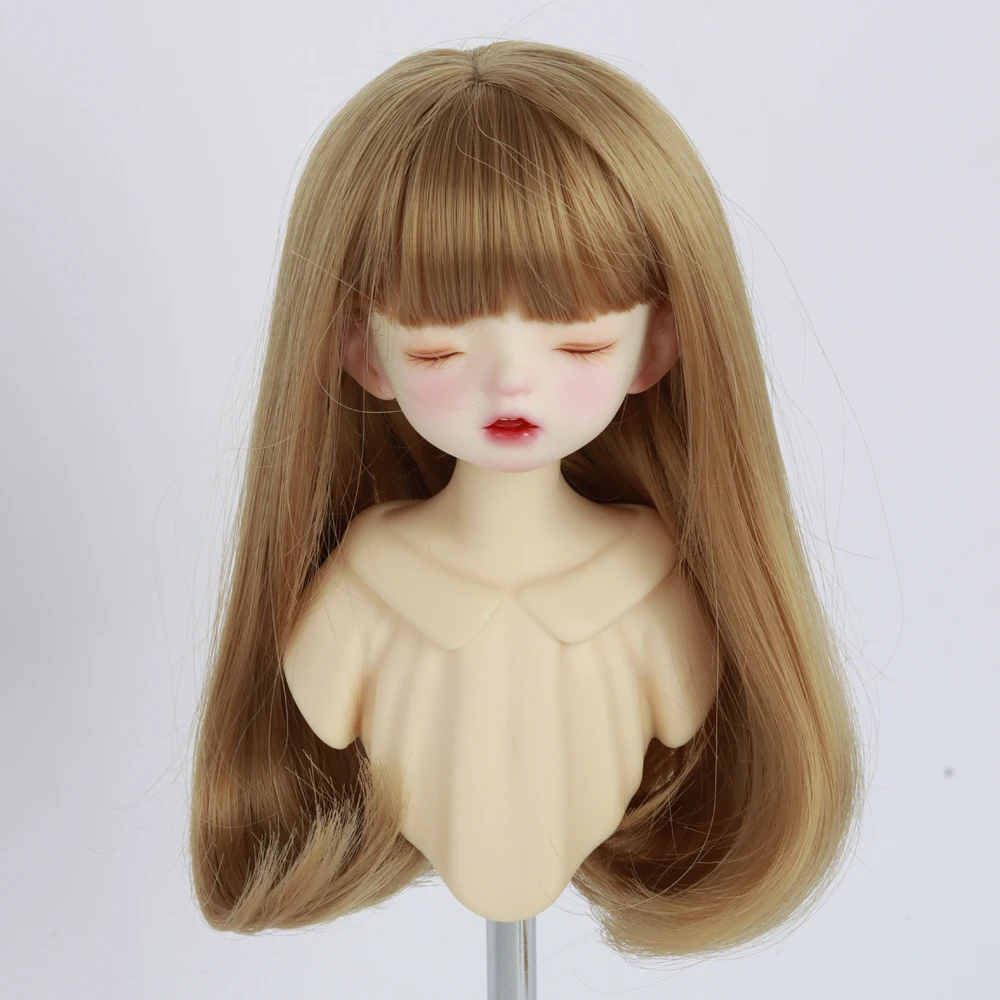 Aidolla 1/6 BJD Wig Long Curly Bangs Doll Hair Multi-Color Big Roll Wig Soft Wire Doll Accessories For BJD Doll Girl DIY Gift long water wave none lace ginger orange high temperature wigs for women afro cosplay party daily synthetic hair wigs with bangs