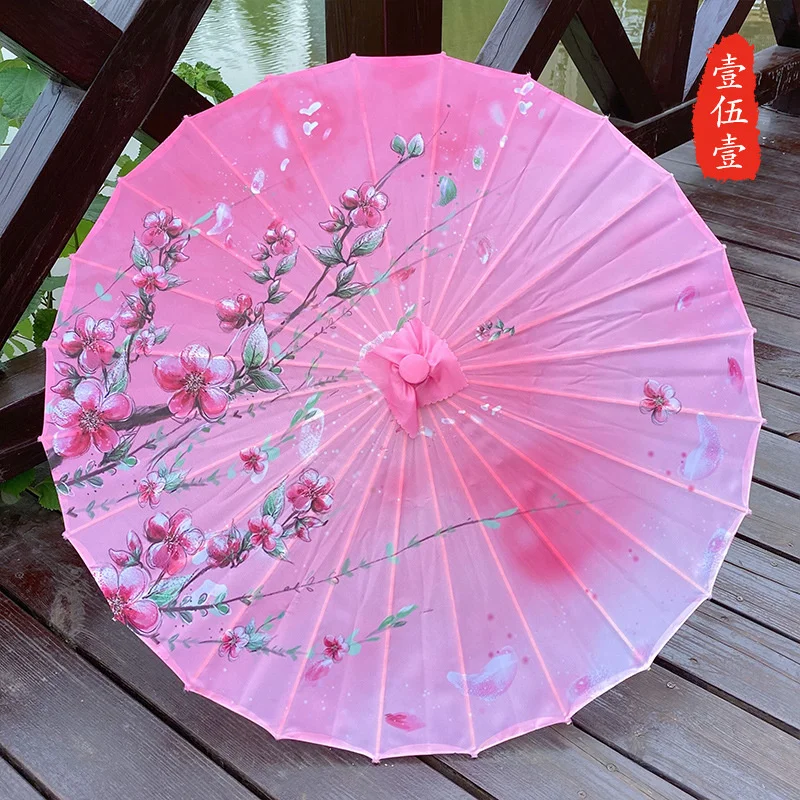 TWDYC Silk Women Umbrella Blossoms Silk Ancient Dance Umbrella Decorative Umbrella Oil Paper Umbrella Color : E