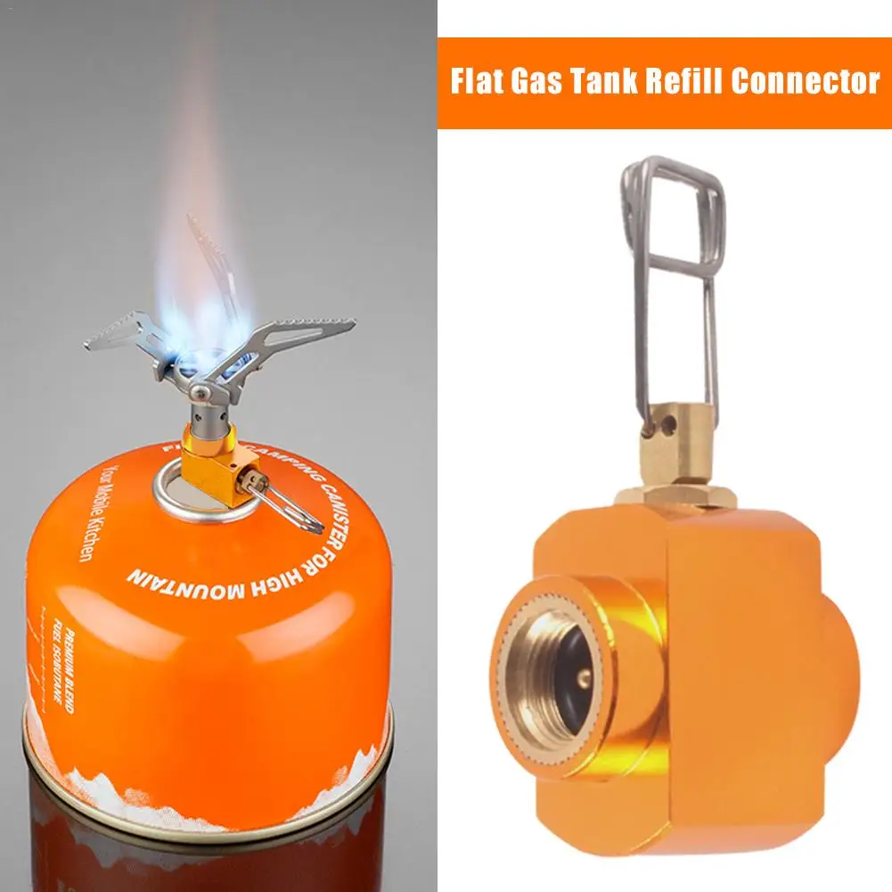 

Gas Tank Mutual Charge Adapter Gas Charging Conversion Furnace Charge Connector Valve Outdoor Camping Stove Accessories