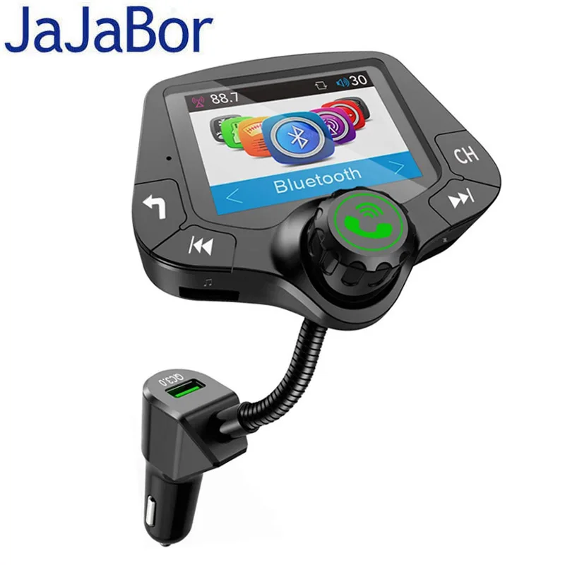 JaJaBor Bluetooth 5 0 автомобильный комплект громкой связи fm передатчик AUX аудио приемник