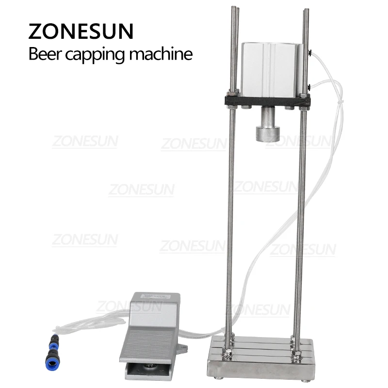 ZONESUN Pneumatic Beer Capping Machine Semi-automatic Cap Sealing Machine Manual Bottle Capper Commercial Bar Brewery 5