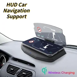 Support de rétroviseur de voiture universel, chargeur sans fil, projecteur pare brise, affichage tête haute, Navigation GPS, support HUD 