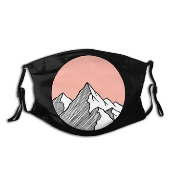 

Mountains Sketch Reusable Face Mask Anti Bacterial Dustproof Protection Cover Respirator Muffle Mask with Filters