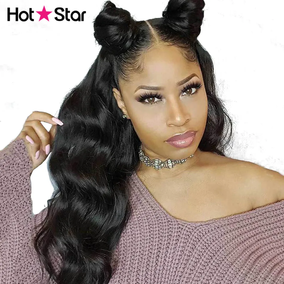 360 Lace Frontal Wig Pre Plucked With Baby Hair Body Wave Front Human Wigs Hot Star Brazilian Remy | Шиньоны и парики