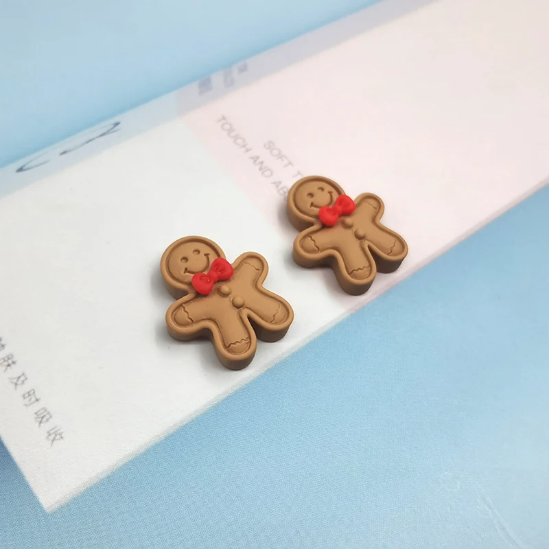 Jewelry Charms Resin Charms 10pcs Korea Cute Gingerbread Man Biscuit Pendant Charms Beverages Jewelry Findings DIY Funny Earrings Jewelry Making C352