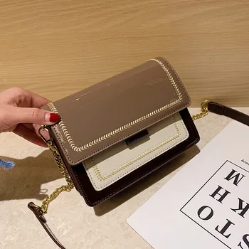 

Patent Leather Laser Temperament Small Package 2020 New Leisure Bag Chain Crossbody Bags & Shoes