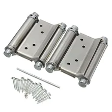 3-дюймовая пленка Нержавеющая сталь двухсторонняя со стеклянными дверцами набор гайковерта с двойным открытым пружинным шарниром в ковбойском стиле защитный барьер с дверцей только автоматического закрывания дверей шарнир