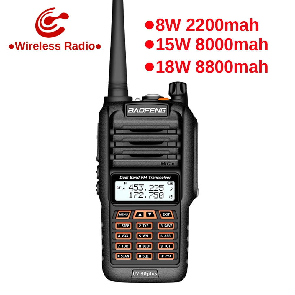 Most Popular MePs1 Baofeng UV 9R Plus walkie talkie 10 50km Lange palette 15W 18W two way radio baofeng vhf uhf uv9r plus ham radio CB radio station