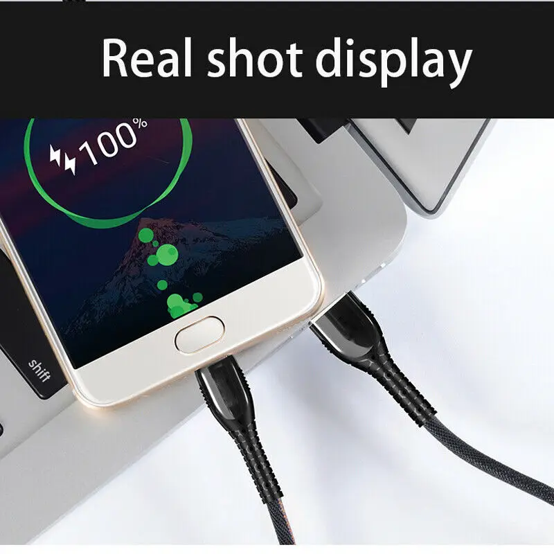 5A usb type C светодиодный зарядное устройство Дата-кабель для быстрой передачи данных зарядки для huawei P30 samsung S10