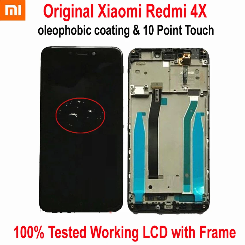 Скидка 100% Оригинальный Xiaomi Redmi 4X ips ЖК дисплей 10 Сенсорная панель экран дигитайзер сборка с рамкой смартфон стекло сенсор запчасти