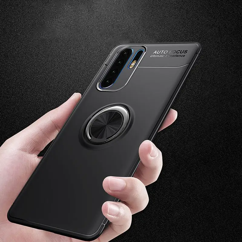 Для huawei P30 Pro P30 Lite металлический Невидимый кольцевой кронштейн TPU чехол для huawei P20 Pro P20 Lite Магнитный поглощающий чехол