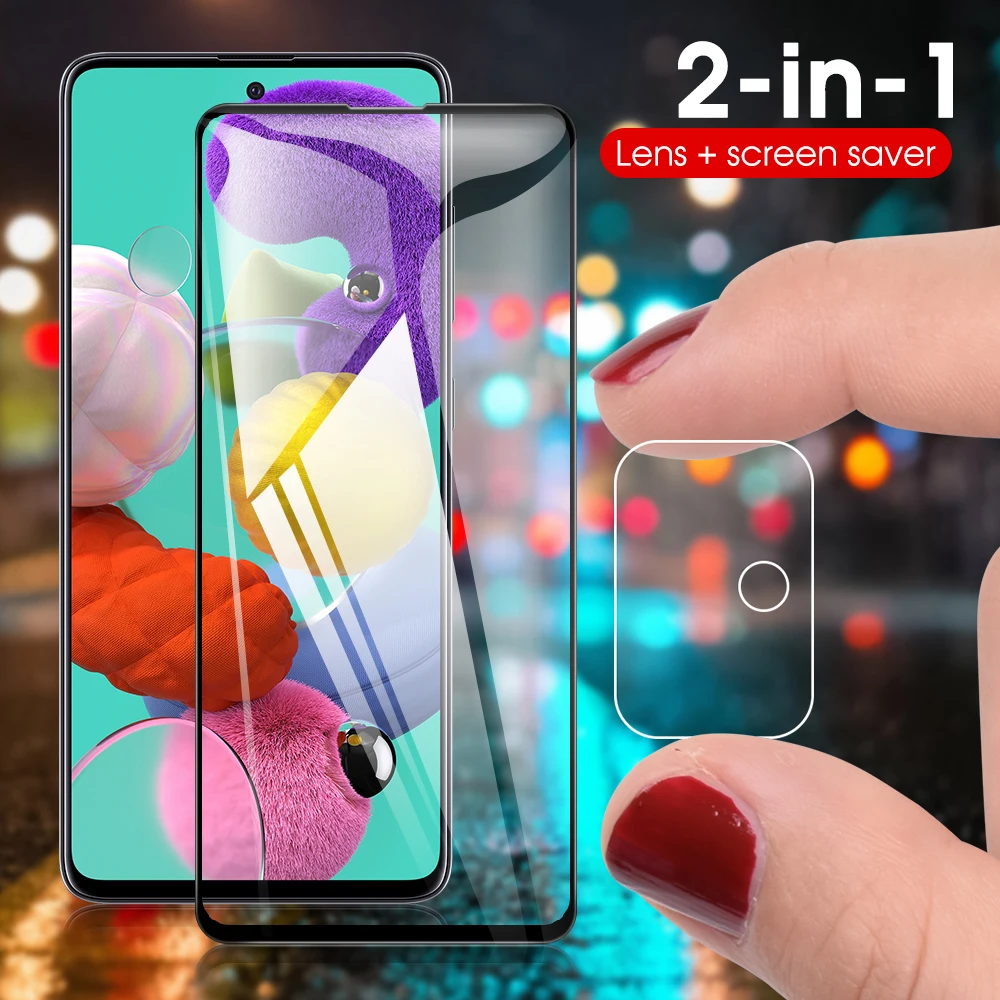Купить Защитное стекло 2 в 1 для samsung Galaxy A51 A71 A70 A50 A40 A30 A20 A10 A80 A90  Мобильные телефоны и | Стёкла и плёнки для телефонов (4000786801238)