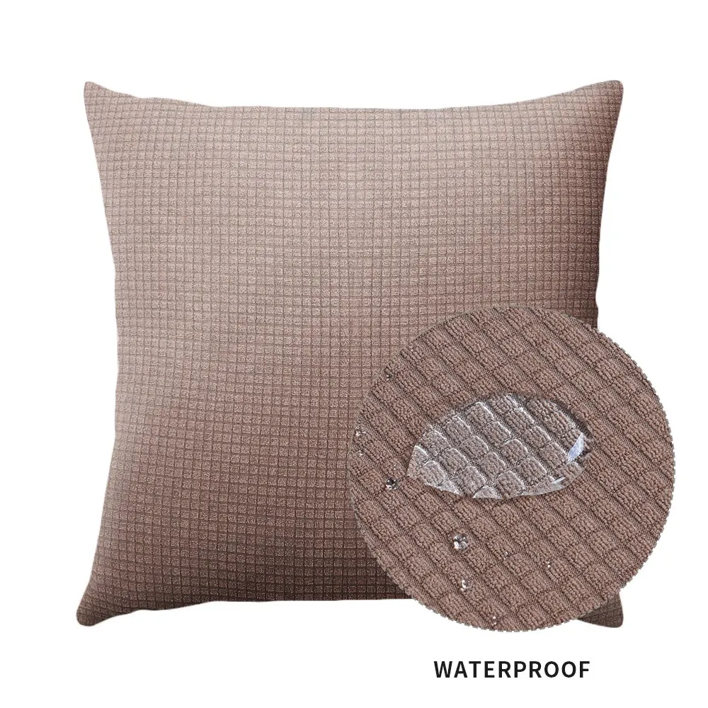 Сплошной цвет наволочка водонепроницаемый плед Чехол для подушки с принтом домашняя Осенняя наволочка для гостиной диван автомобиль almofada