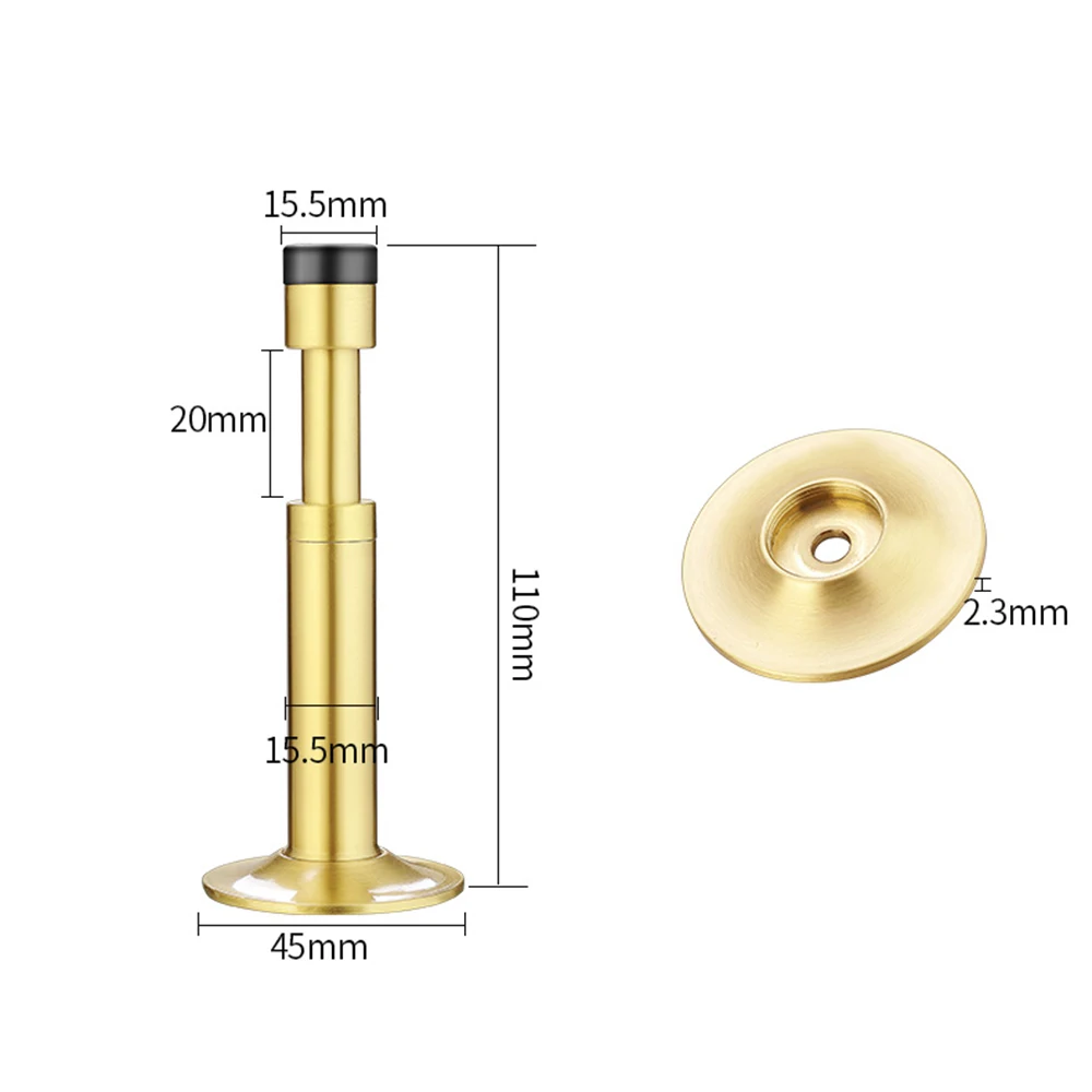 Hydraulic Buffer Door Stopper Pure Copper And Aluminum Alloy Floor Door Stops Rubber Bumper Wall Protector Stoppers