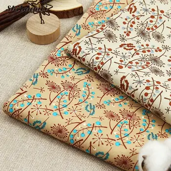 

1.45m*2m Painted Floral Cotton Fabrics Diy Sewing Kimono Clothing Curtain Table Cloth Pillowcase Retro Ethnic Cotton Fabric
