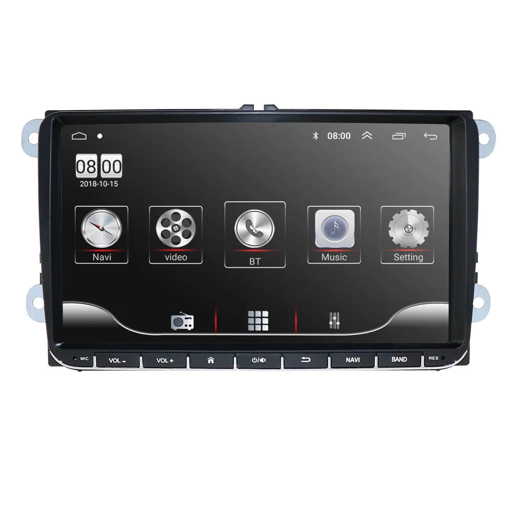 Android 9,0 " 2din Авто Аудио для VW POLO GOLF 5 6 POLO PASSAT B6 CC JETTA TIGUAN TOURAN EOS SHARAN SCIROCCO CADDY gps Navi - Цвет: Head Unit