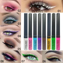 Горячие модные матовые тени для век водоустойчивые, блестящие подводка для глаз жидкие тени для век Красота Maquiagem Прямая