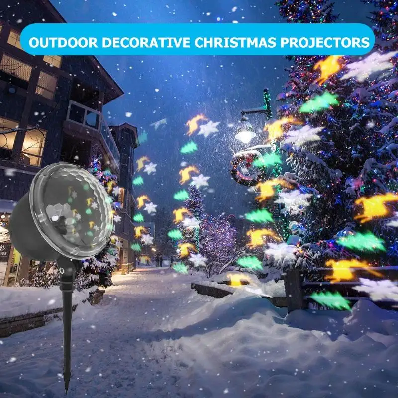 

Outdoor Projection Lamp Waterproof Christmas Festival Landscape Spotlight Decor with 4 Questions 3 Watt Pattern Lamp Beads