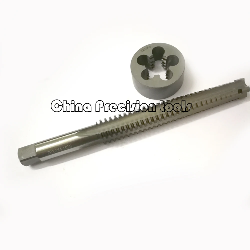 2PCSHSSTrapezoidalthreadtapDiesetTR20TR20X3TR20X4MetricLeft