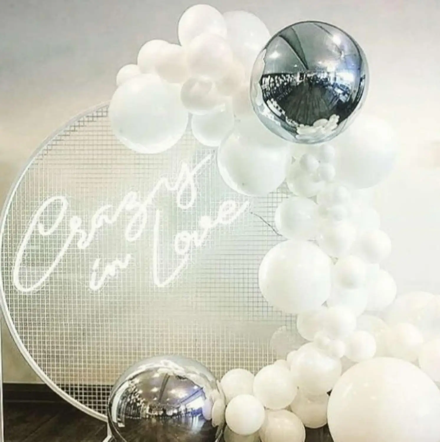

Circle Wedding Birthday Arch Decoration Background Wrought Prop Single Arch Flower balloon Outdoor Lawn Mesh Screen Road Guide