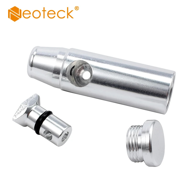 

Neoteck Sliver Metal Snuffer Dispenser Tube Vial Sniffer Snorter Silver Removable Snuff Metal Bullet Rocket