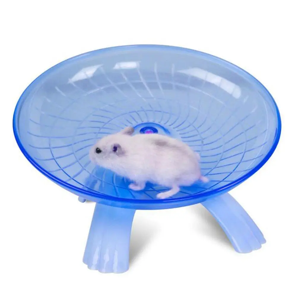 

Pet Hamster Flying Saucer Mouse Running Disc Exercise Wheel Toy Cage Accessories Plastic Running Jogging wheel Red Blue Color Fu