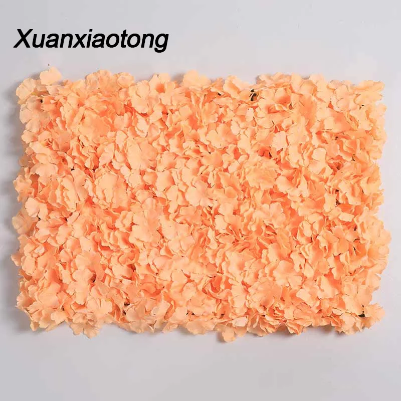 

Xuanxiaotong 60*40cm Yellow Petal Flower Row Artificial for Wedding Background Flower Wall Decoration Party Theme Decor