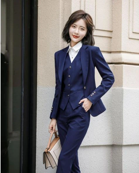 blue blazer pant