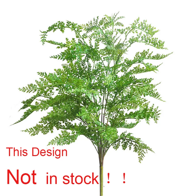 88cm 9 Fork Tropical Fake Palm Tree Bouquet Artificial Leaves Branch Large Green False Plant Plastic Leaf For Hawaii Party Decor