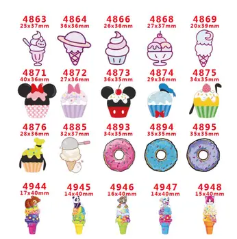 

Ice cream Kawaii Resin for Hair Bows donuts flat back planar resin Crafts for DIY Phone Decorations.FQ4863-4948