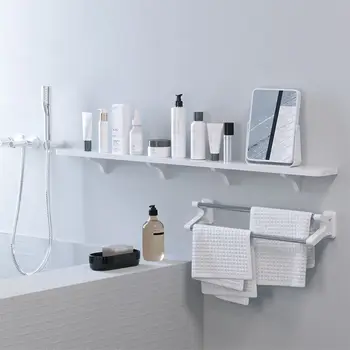 

Bathroom Kitchen Suction Cup Shelf Shampoo Organizer Rack Holder Free Punching L69B