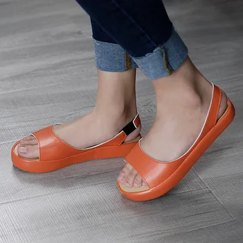 

Women Fashion Summer Sandals 2020 Woman Peep Toe Flats Female Casual Non-slip Women's Candy Color Ladies Slip On Shoes Plus Size