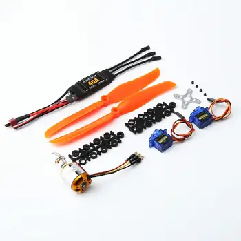 

A2217 KV1250KV Brushless Motor 40A ESC SG90 9G Micro Servo 8060 Propeller for RC Fixed Wing Plane Helicopter