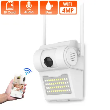 

4MP 1080P 4G HD Wall Lamp Outdoor IP Camera WiFi IR Night Vision Human Body Smart Induction Garden Wireless IP Camera SD Card
