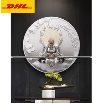 

31" Dragon Ball Statue Son Goku Relief Kakarotto Drawing Room Decoration Fresco Wall Painting FRP Action Figure Toy BOX V826