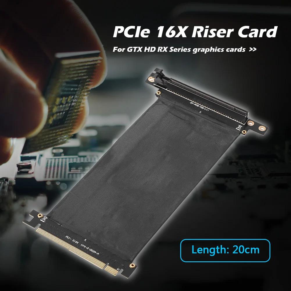Flexible PCIe 3.0 16X Extension Graphics Cable - High Compatibility, Degree Express Riser Card, Ribbon Extender Description Image.This Product Can Be Found With The Tag Names PCIe 16X Extender 90 DegreePCIe 16X Riser CardPCIe 16X Ribbon ExtenderPCI E 30 16X Flexible Riser CardPCI Express 16X Extender