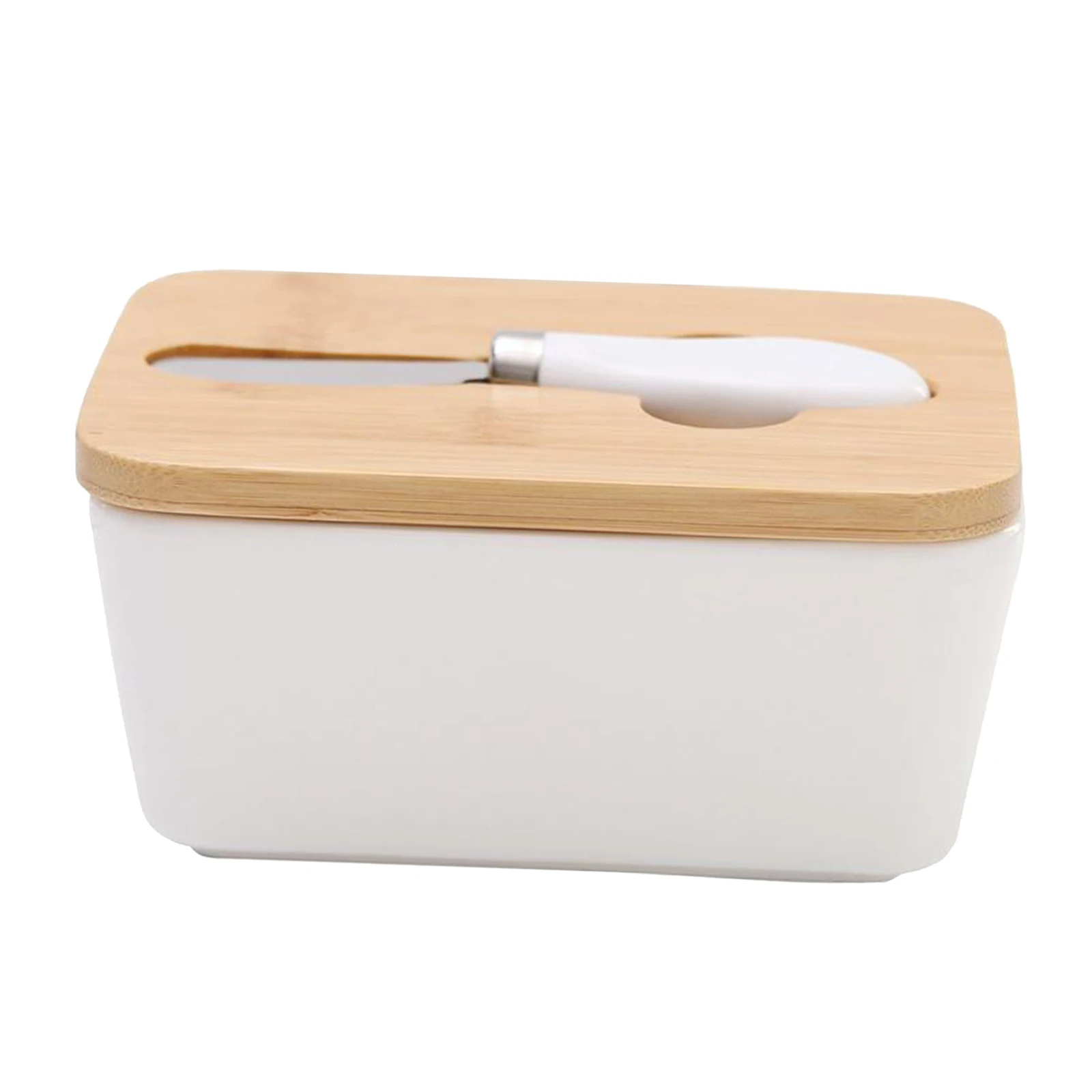 Airtight Butter Dish with Knife Porcelain Butter Keeper Container with Lid Airtight Butter Dish with Knife Porcelain Butter Keeper Container with Lid