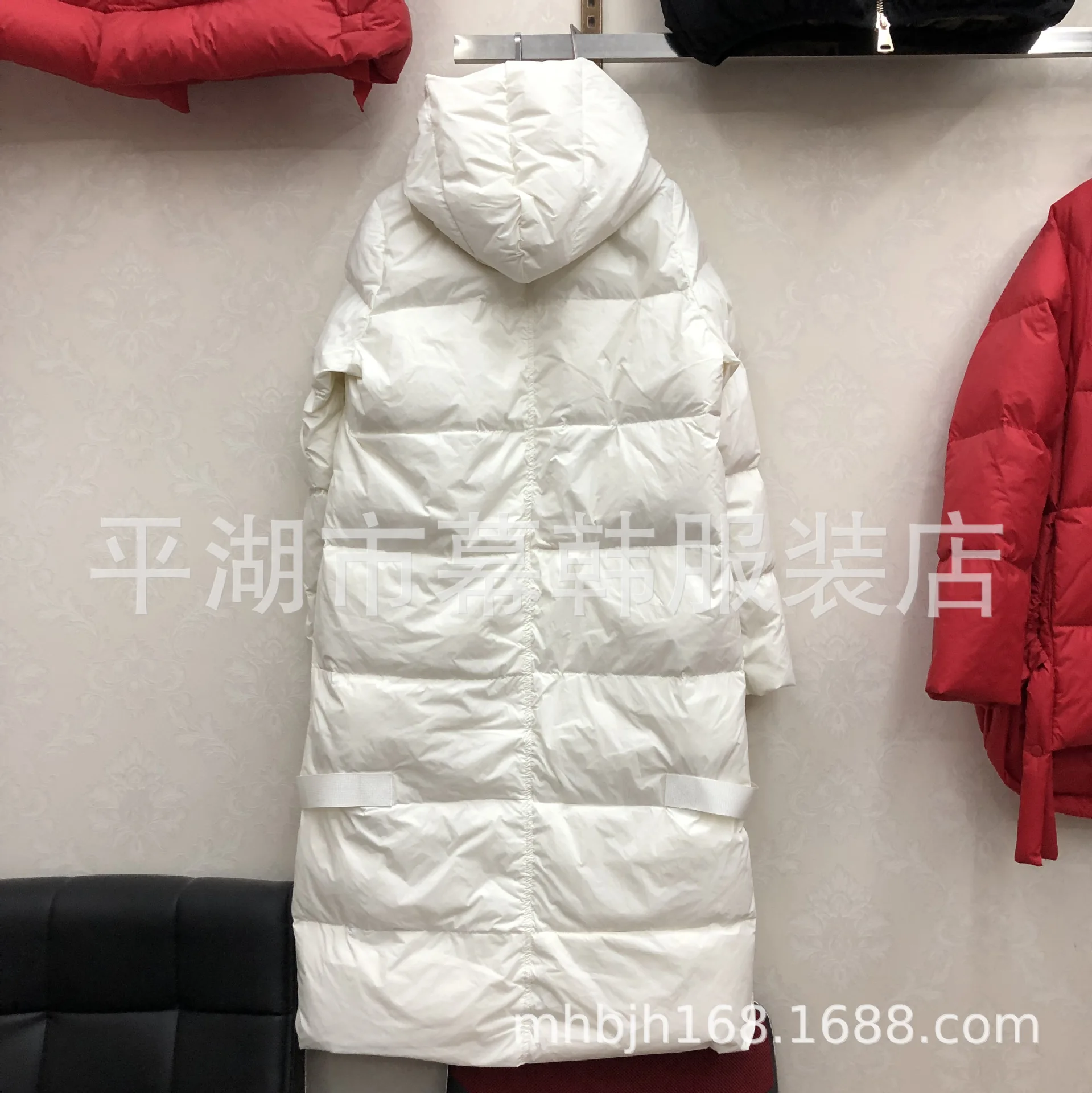 Стиль Jiangnan пуховик женский с капюшоном, короткое, длинное, облегающее, плотное, свободное, теплое пальто