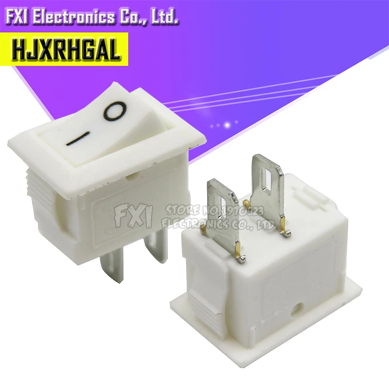 Фото 10 шт. кнопочный переключатель 10x15 мм SPST 2Pin 3pin 3A 250V KCD11 оснастка вкл. Выкл. Кулисный переключатель 10 мм * 15 мм черный красный белый №4