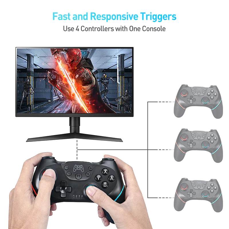 Bluetooth-compatible Pro Gamepad for N-Switch NS-Switch NS Switch Console Wireless Gamepad USB Joystick switch Pro Controller