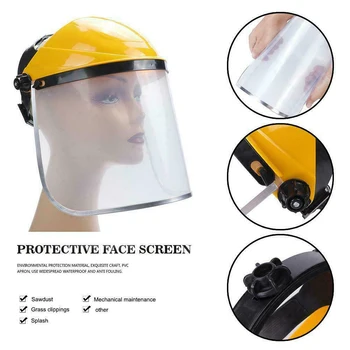 

Full Face Safety Shield Tool Clear Glasses Eye Protection With 5 Pc Visor Protective Prevent Saliva Splash Mask
