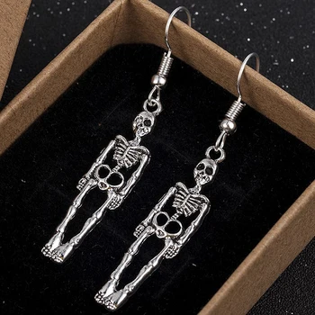 

Halloween Vintage Skeleton Skull Dangle Earrings For Women Jewelry Party Gifts Aretes De Mujer Modernos