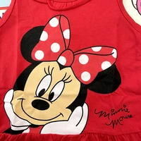 New Fashion Baby Girls Dress Summer Dress Cartoon Cotton Red Minnie Dress Princess Dress Children's Girl Clothing 1-6Years 5
