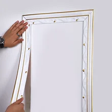 

Self Adhesive Baseboard Wall Sticker Door Frame Wall Trim Line Skirting Border Decoration Ceiling Edging Strip Household
